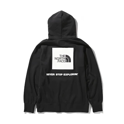 TNF Back Square Logo Hoodie Black (Unisex, Japanese Edition) NT12034-K