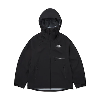 TNF Badge Print Zip Hoodie Unisex Black Jacket NJ2HQ02J