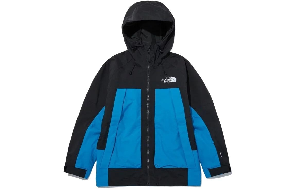 TNF Balfron Blue Zip-Up Hoodie Jacket with Letter Patchwork NJ2HN54A