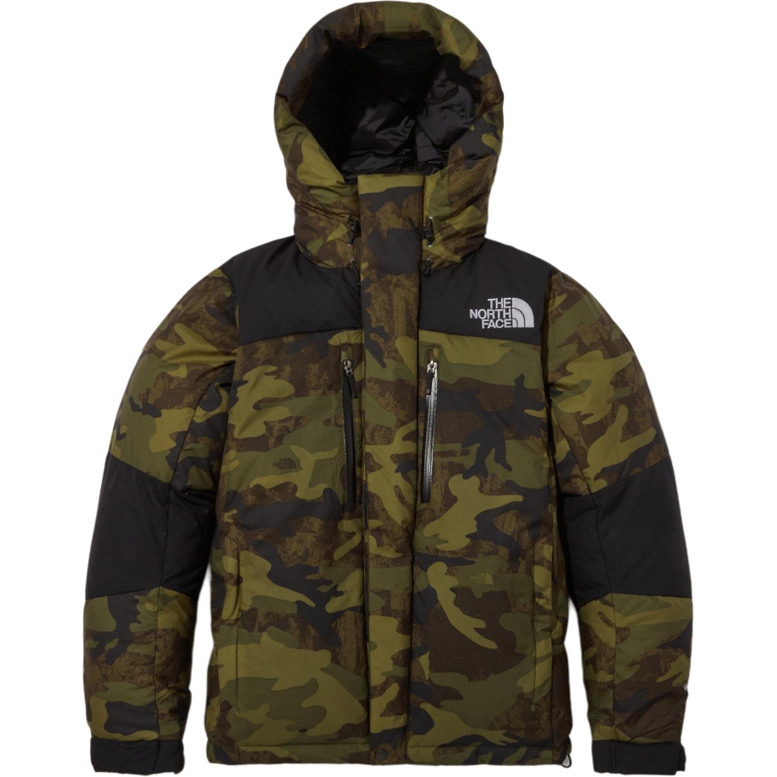 TNF Baltro Light Camo Logo Embroidered Down Jacket Green Camo Men NJ2DN78A