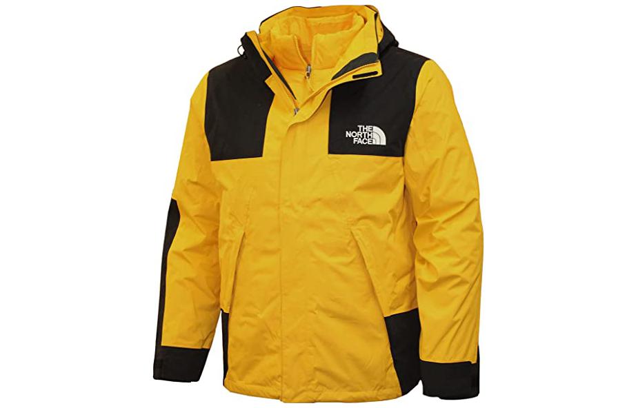 TNF Bandon Triclimate Yellow Logo Hooded Jacket NF0A3RSW-706