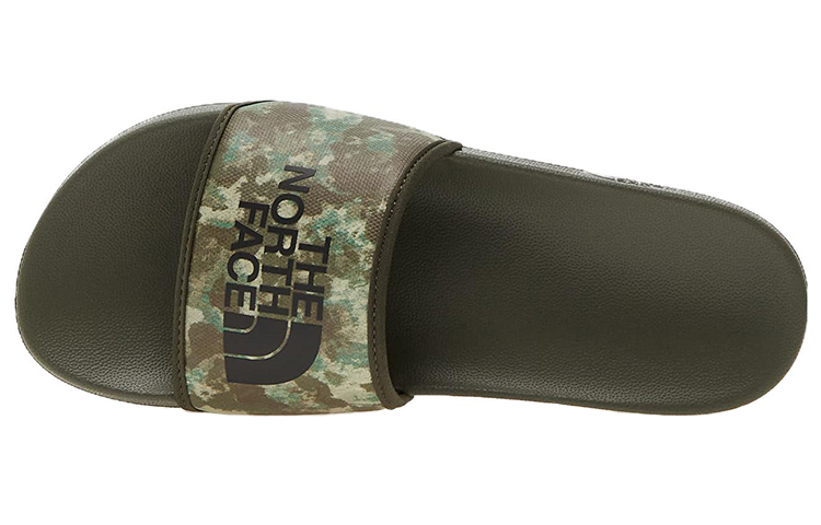 Shop 北面 THE NORTH FACE Base Camp Slide 3 舒適百搭輕便氣質 一字拖鞋 男款 綠色