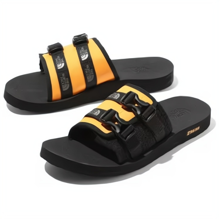 Lookbook 北面THE NORTH FACE BASE CAMP STRAP SL 舒適百搭 一字拖鞋 男款 黃色