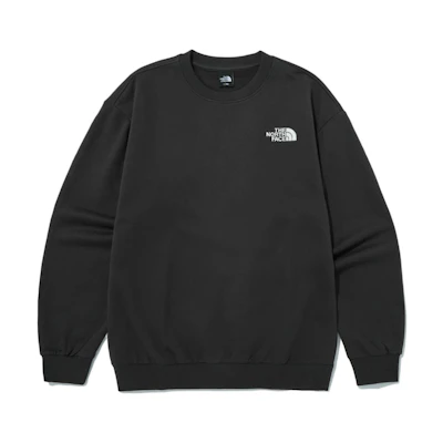 TNF Basic Logo Embroidered Fleece Crewneck Sweatshirt Black NM5MN91A