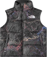 The North Face Basin Mixed Color Puffer Vest Zipper Sleeveless NF0A3JQQ-IRI The North Face Basin Mixed Color Puffer Vest Zipper Sleeveless NF0A3JQQ-IRI