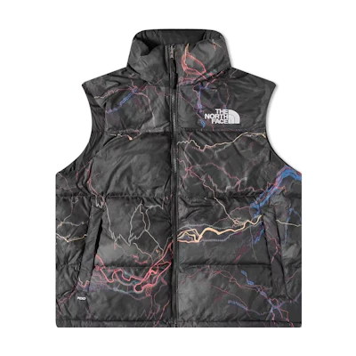 TNF Basin Mixed Color Puffer Vest Zipper Sleeveless NF0A3JQQ-IRI