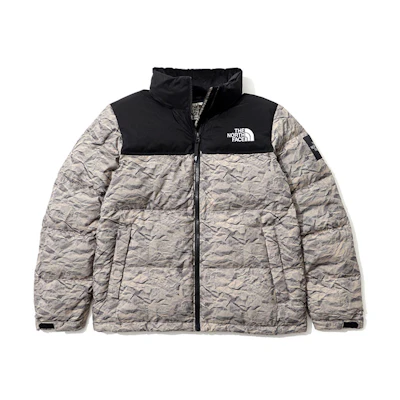 TNF Beige ECO Origami Print Colorblock Insulated Jacket Unisex NJ1DM67K