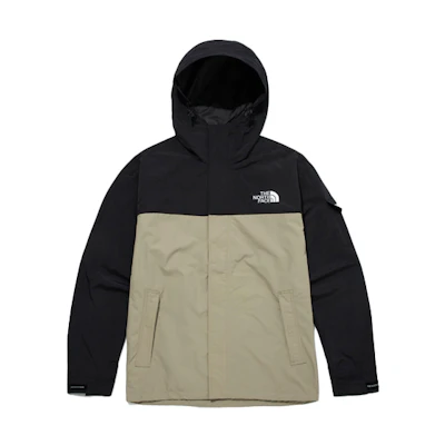 TNF Beige Hooded Jacket with Embroidered Logo (Unisex) NJ3BM53B