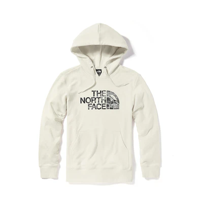 TNF Beige Letter Print Hoodie Unisex Casual Long Sleeve NF0A4UCB-11P