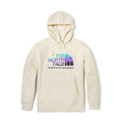 TNF Beige Logo Fleece Hoodie Winter Couples' Outdoor Casual Wear. NF0A7W8K-N3N