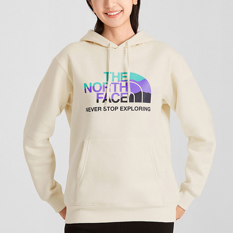 TNF Beige Logo Fleece Hoodie Winter Couples' Outdoor Casual Wear. NF0A7W8K-N3N 圖 6