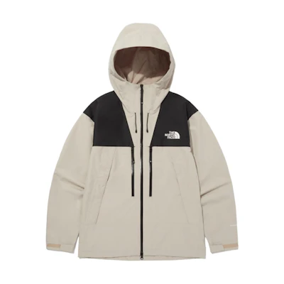 TNF Beige Logo Hooded Loose-Fit Zip-Up Jacket NJ2HQ50C