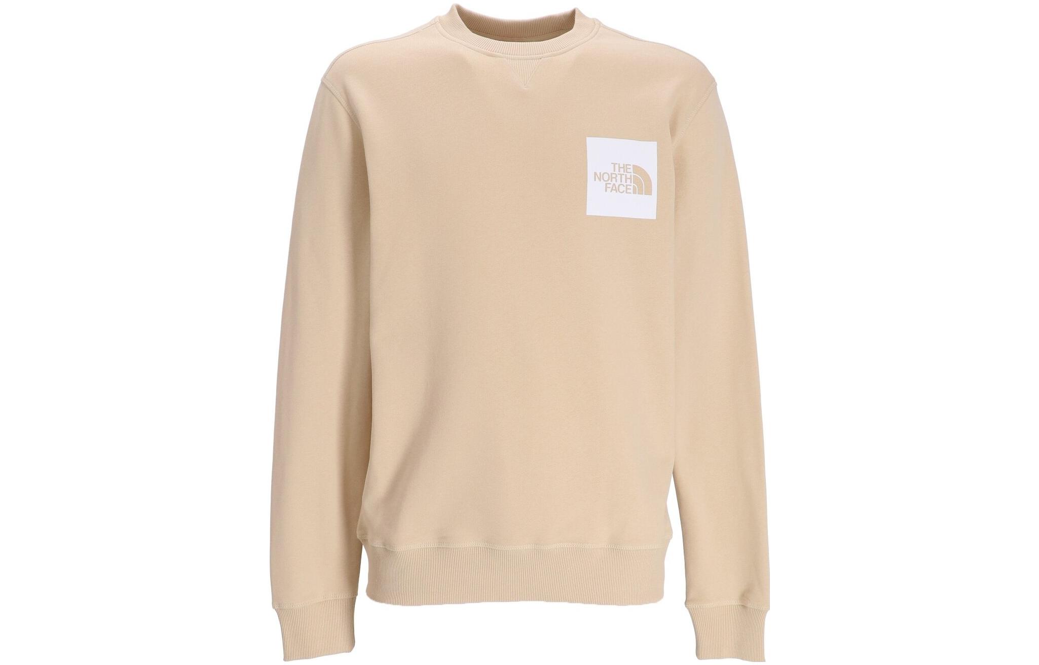 TNF Beige Logo Print Crewneck Sweatshirt NF0A7X1L-3X4
