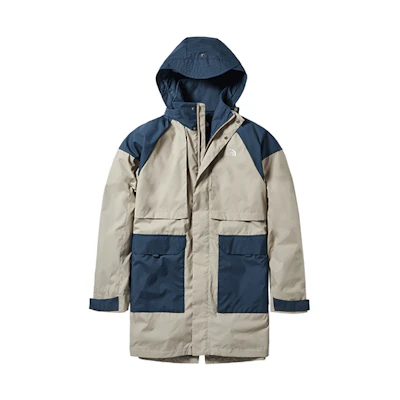 TNF Beige Mid-Length Windproof Waterproof Outdoor Jacket NF0A497H-PG2