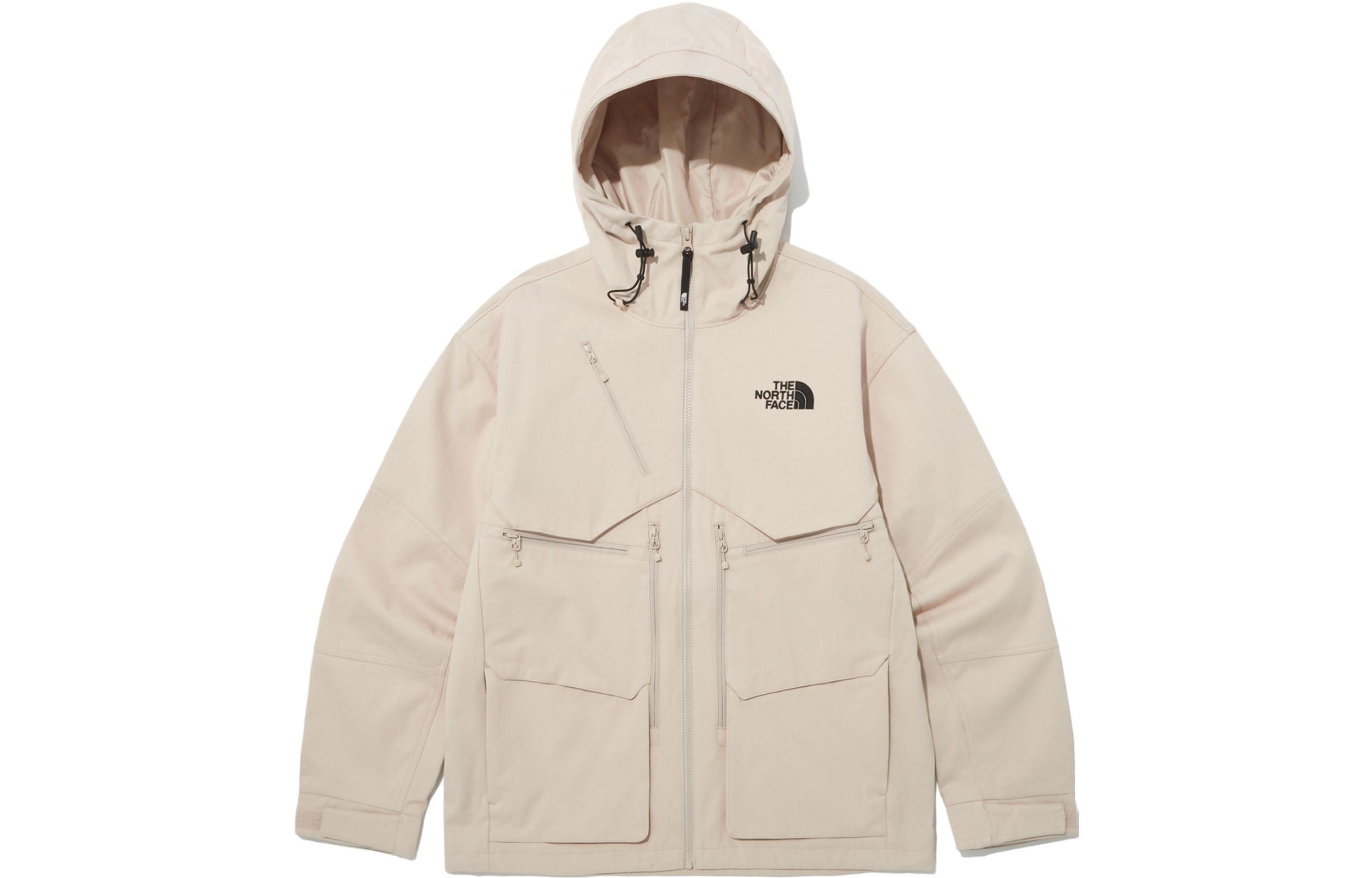 TNF Beige Multi-Pocket Hooded Utility Jacket NJ3BP05A 圖 2