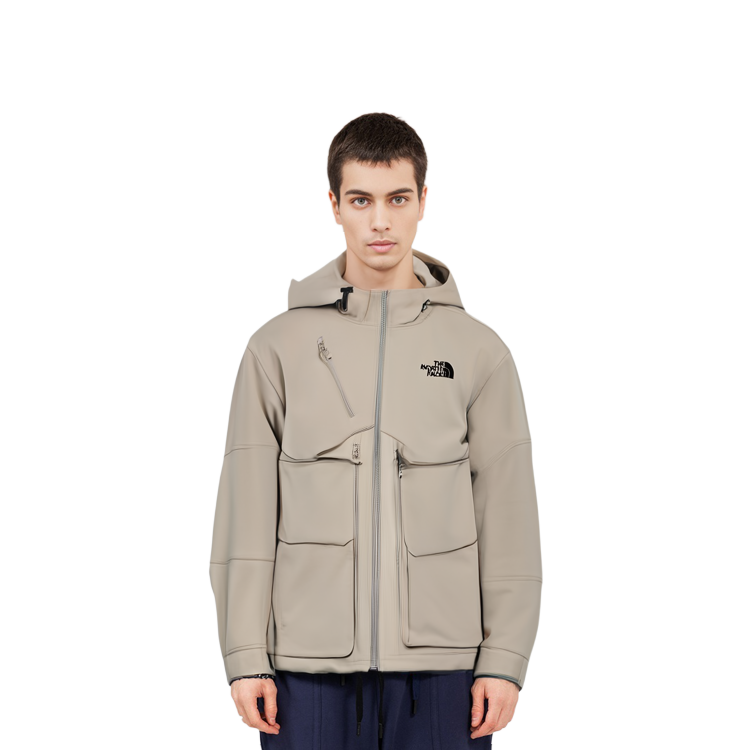 TNF Beige Multi-Pocket Hooded Utility Jacket NJ3BP05A 圖 8