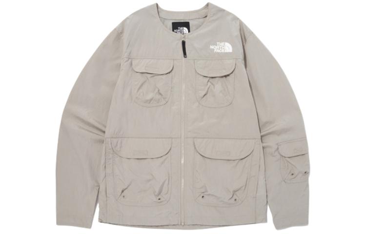 TNF Beige Multi-Pocket Utility Outdoor Jacket NJ3LQ06B