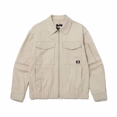 TNF Beige Multi-Pocket Zip-Up Pilot Jacket for Men NJ3BP00C