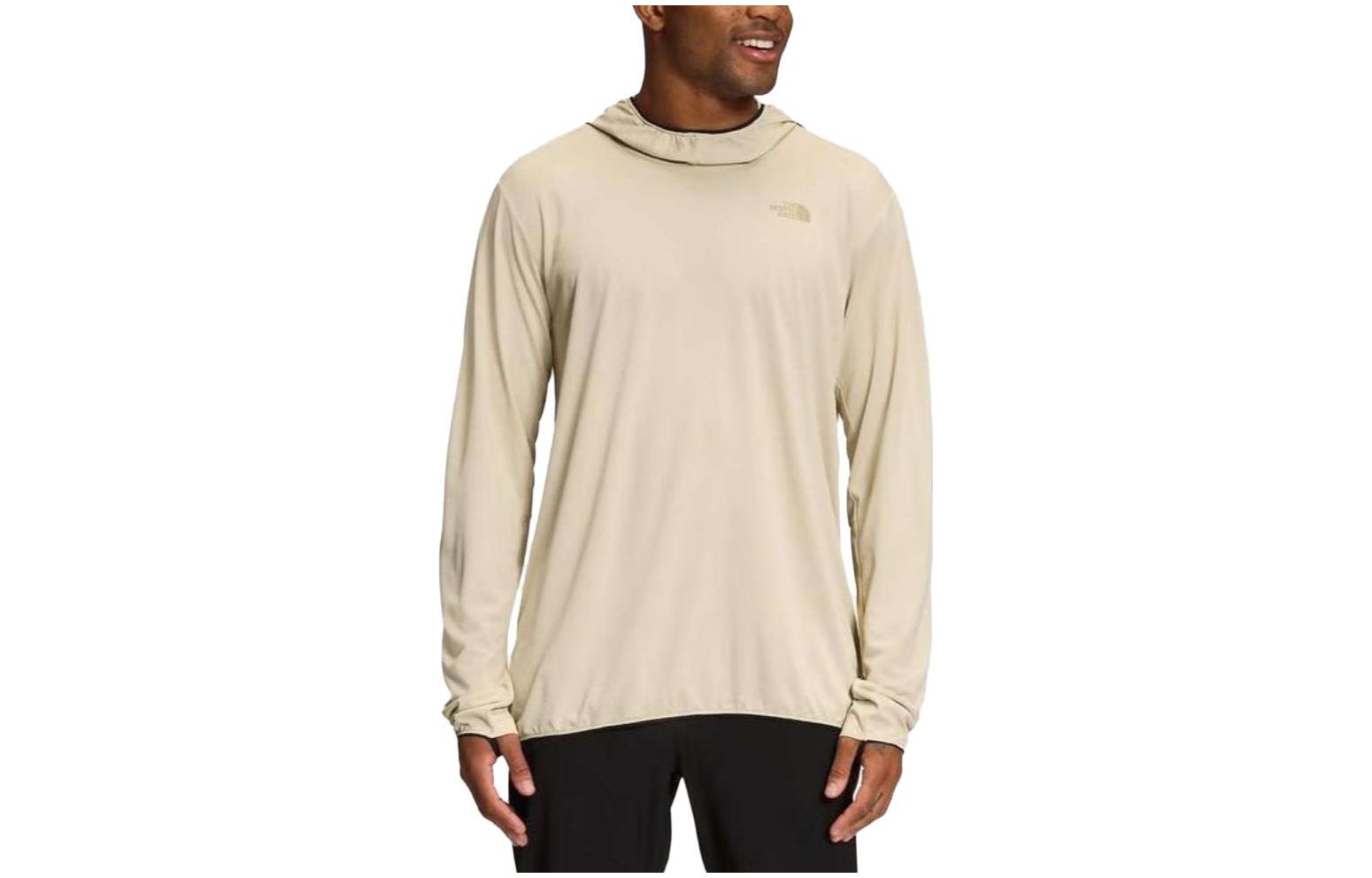 TNF Beige Solid Logo Printed Hoodie NF0A5J7U-3X4