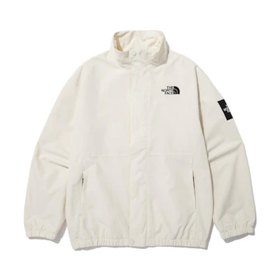 TNF Beige Solid Logo Zip-Up Jacket NJ3BN54L