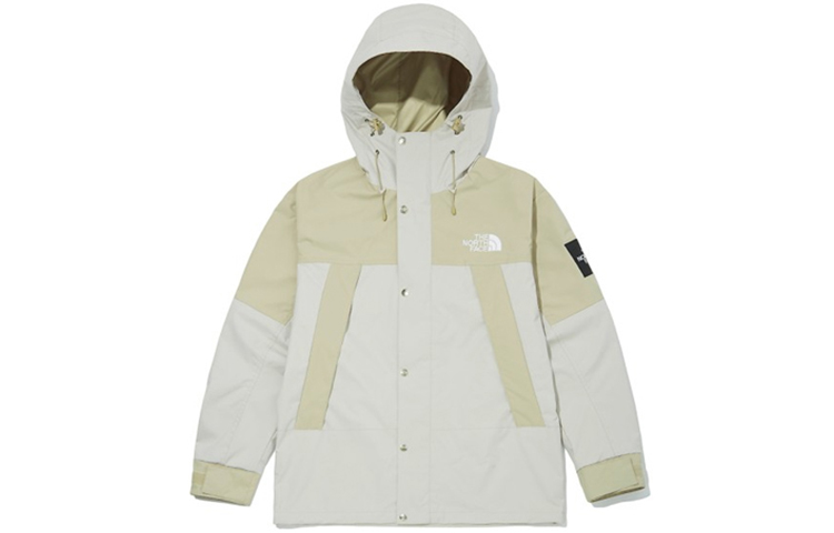 TNF Beige Unisex Outdoor Waterproof Windproof Hooded Jacket NJ4HM02L