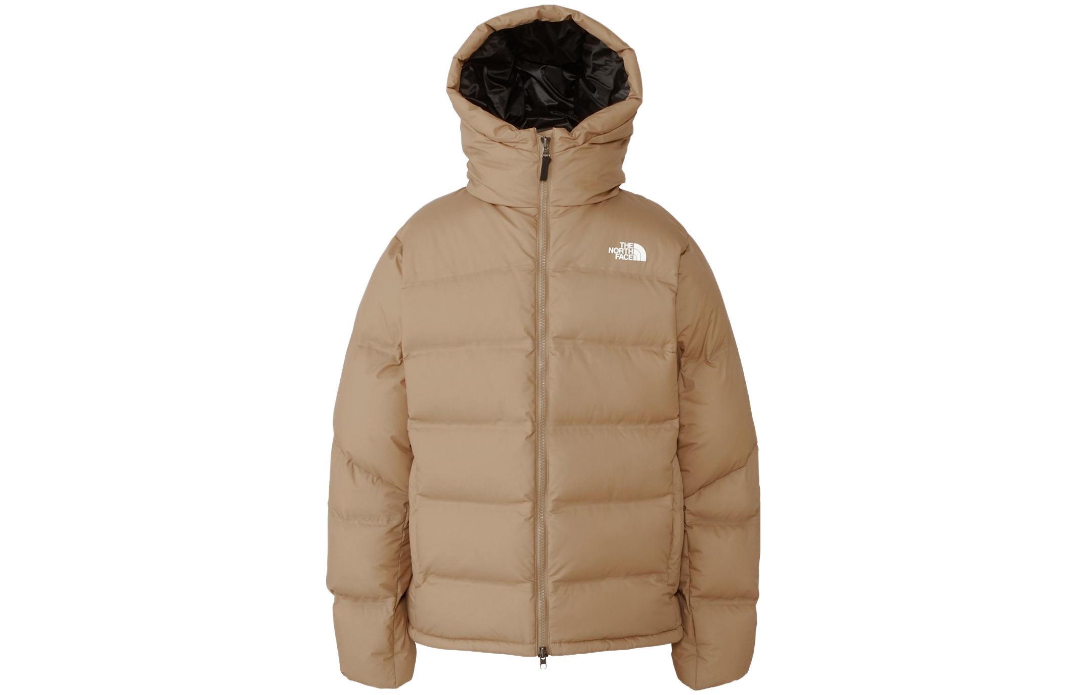 TNF Belayer Parka Logo Hooded Down Jacket Khaki ND92215-KT