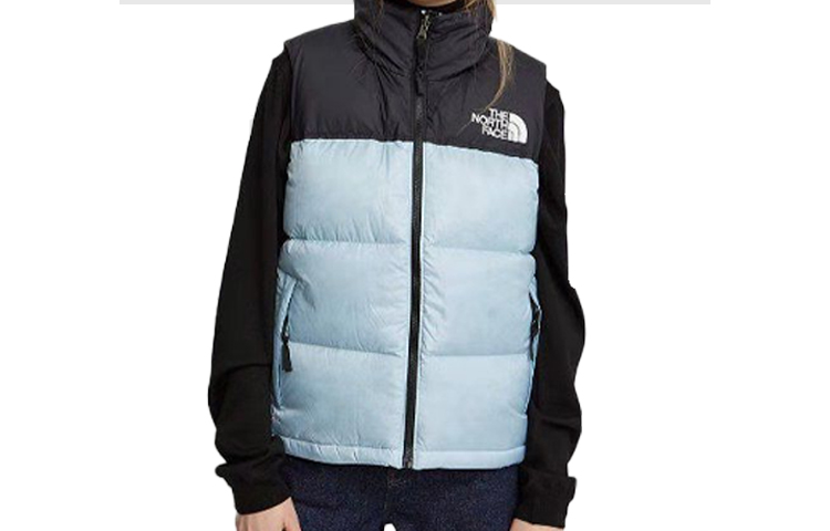 TNF Bicolor Down Vest Unisex Blue NF0A4TIN-3R3-正常