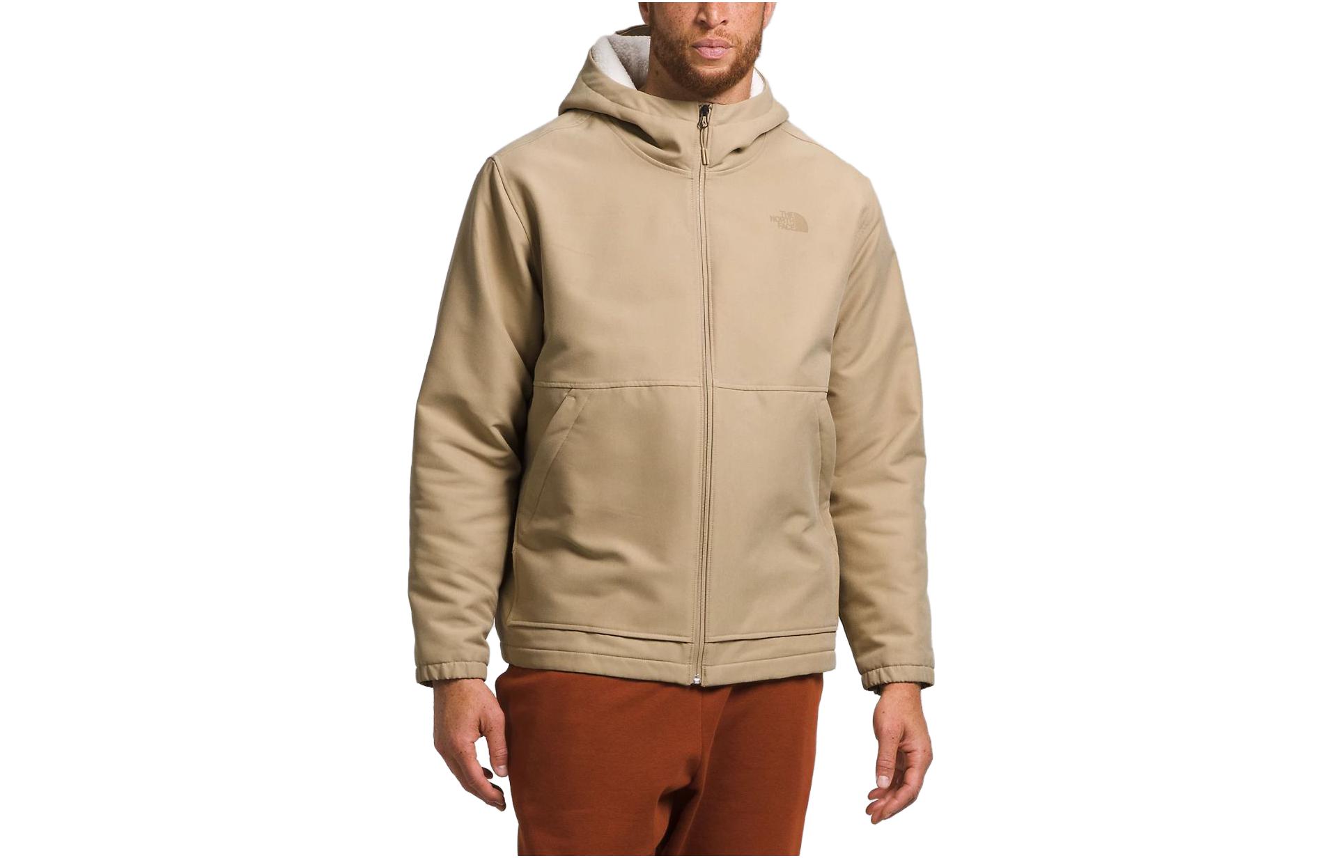 TNF Big Camden Thermal Logo Hoodie Jacket Khaki - NF0A84KA-N51
