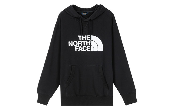TNF Big Logo Embroidered Hoodie Pullover Unisex Black NF0A4NEQ-JK3