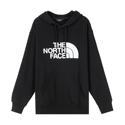 TNF Big Logo Embroidered Hoodie Pullover Unisex Black NF0A4NEQ-JK3