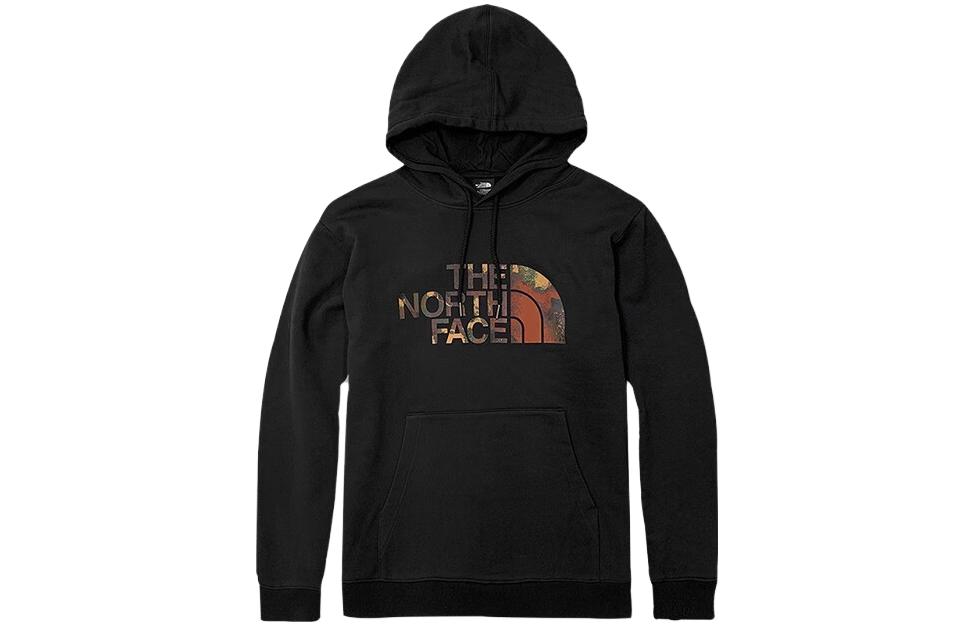 TNF Big Logo Print Outdoor Retro Hoodie Unisex Black NF0A86PV-JK3