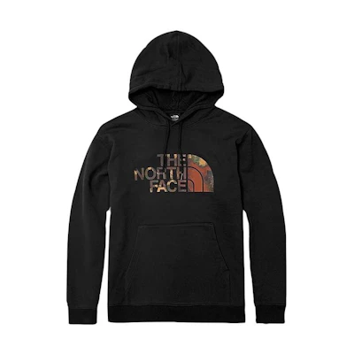 TNF Big Logo Print Outdoor Retro Hoodie Unisex Black NF0A86PV-JK3