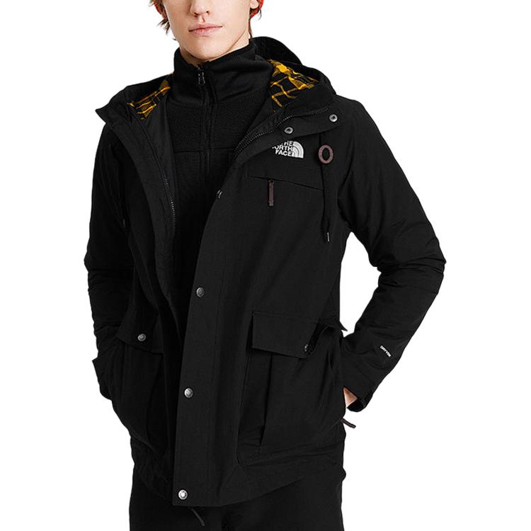 TNF Black 3-in-1 Waterproof Jacket with Logo Design NF0A4NBH-JK3