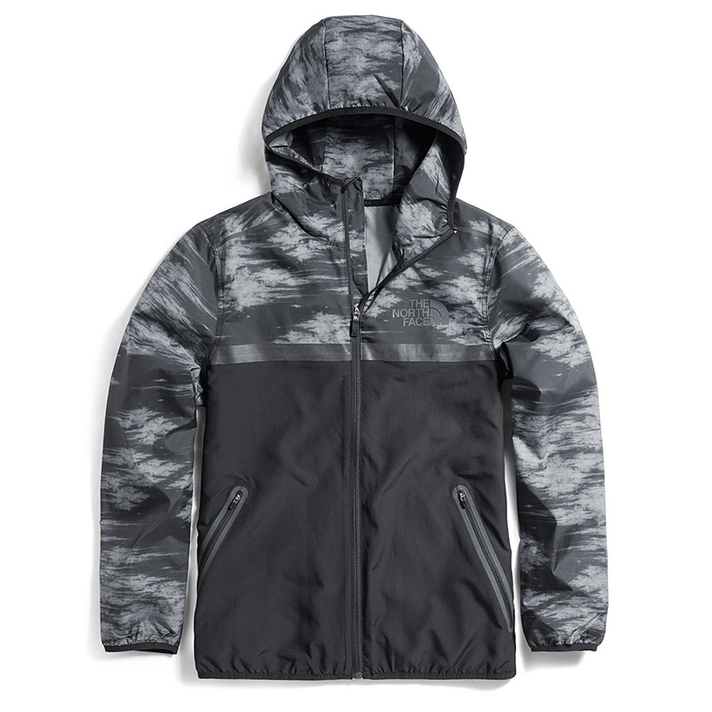 TNF Black Camo Hooded Windproof Outdoor Jacket NF0A3V7K-9TP