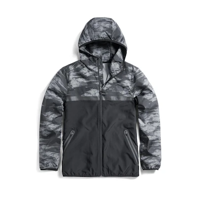 TNF Black Camo Hooded Windproof Outdoor Jacket NF0A3V7K-9TP