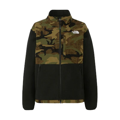 TNF Black Camo Zip-Up Stand Collar Jacket Long Sleeve NA72333-TF
