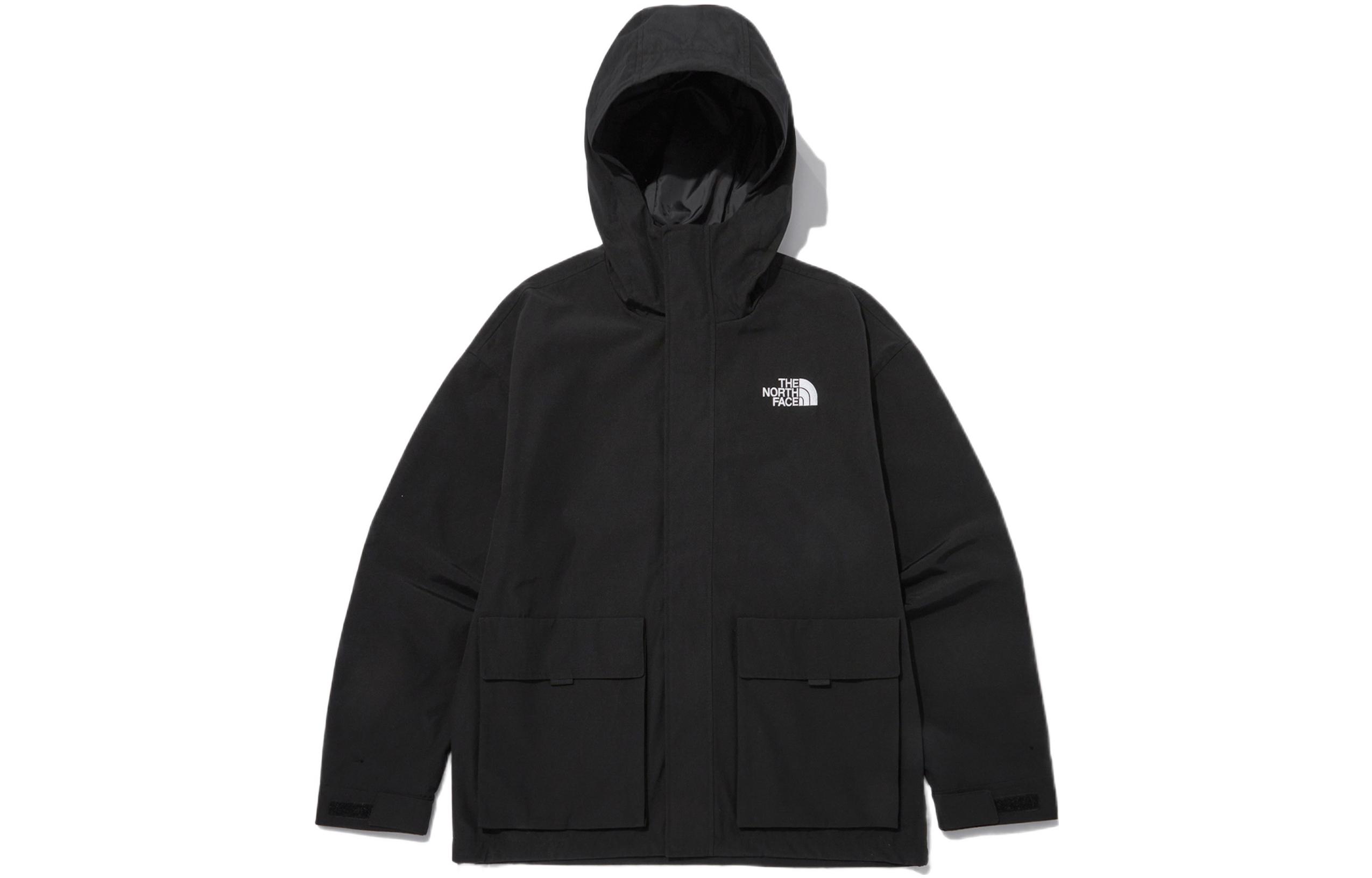 TNF Black Camper Logo Zip Hoodie Outdoor Jacket NJ3BN55A