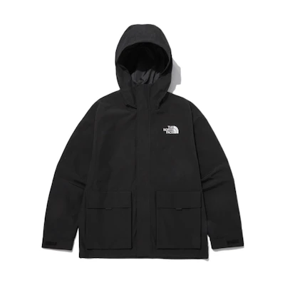 TNF Black Camper Logo Zip Hoodie Outdoor Jacket NJ3BN55A