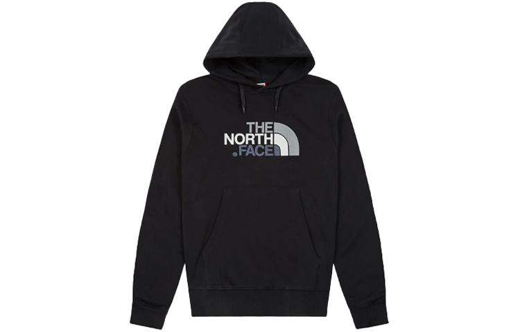 TNF Black College-Style Hoodie with Chest Graphic Print NF00AHJY-KX71