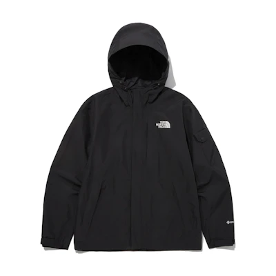 TNF Black Colorblock Letter Print Zip-Up Hoodie Jacket NJ2GP52B