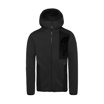 TNF Black Colorblock Logo Print Fleece Zip Hoodie NF0A3YG5-KY4