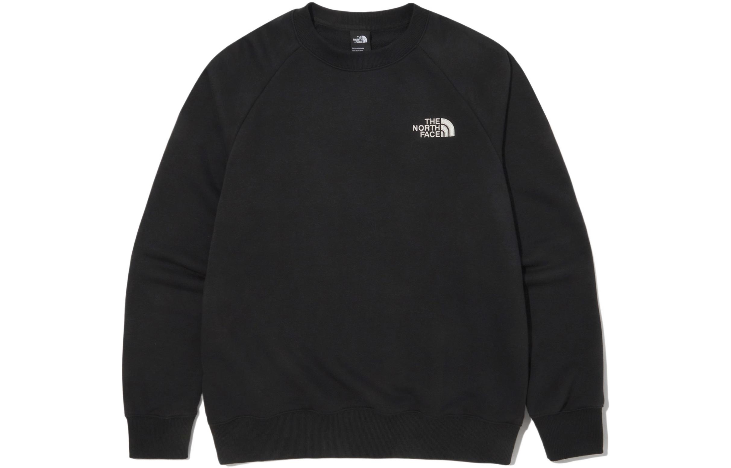 TNF Black Contrast Logo Crewneck Sweatshirt Long Sleeve NM5MM50A