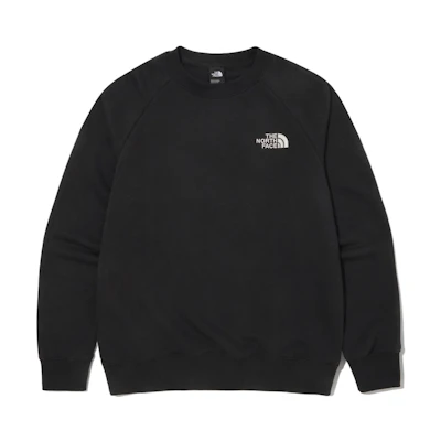 TNF Black Contrast Logo Crewneck Sweatshirt Long Sleeve NM5MM50A