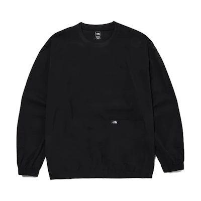 TNF Black Crewneck Logo Sweatshirt Long Sleeve Pullover NM5MN15A
