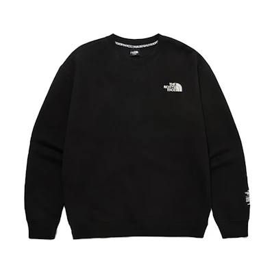 TNF Black Crewneck Logo Sweatshirt Unisex NM5MM52A