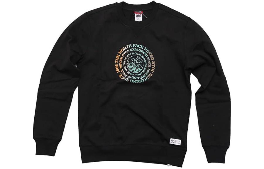 TNF Black Crewneck Printed Long Sleeve Sweatshirt NF0A7X2O-JK3