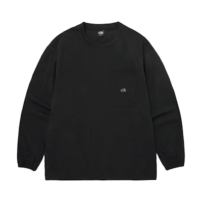 TNF Black Crewneck Pullover Sweatshirt - Solid & Loose Fit NM5MQ11A
