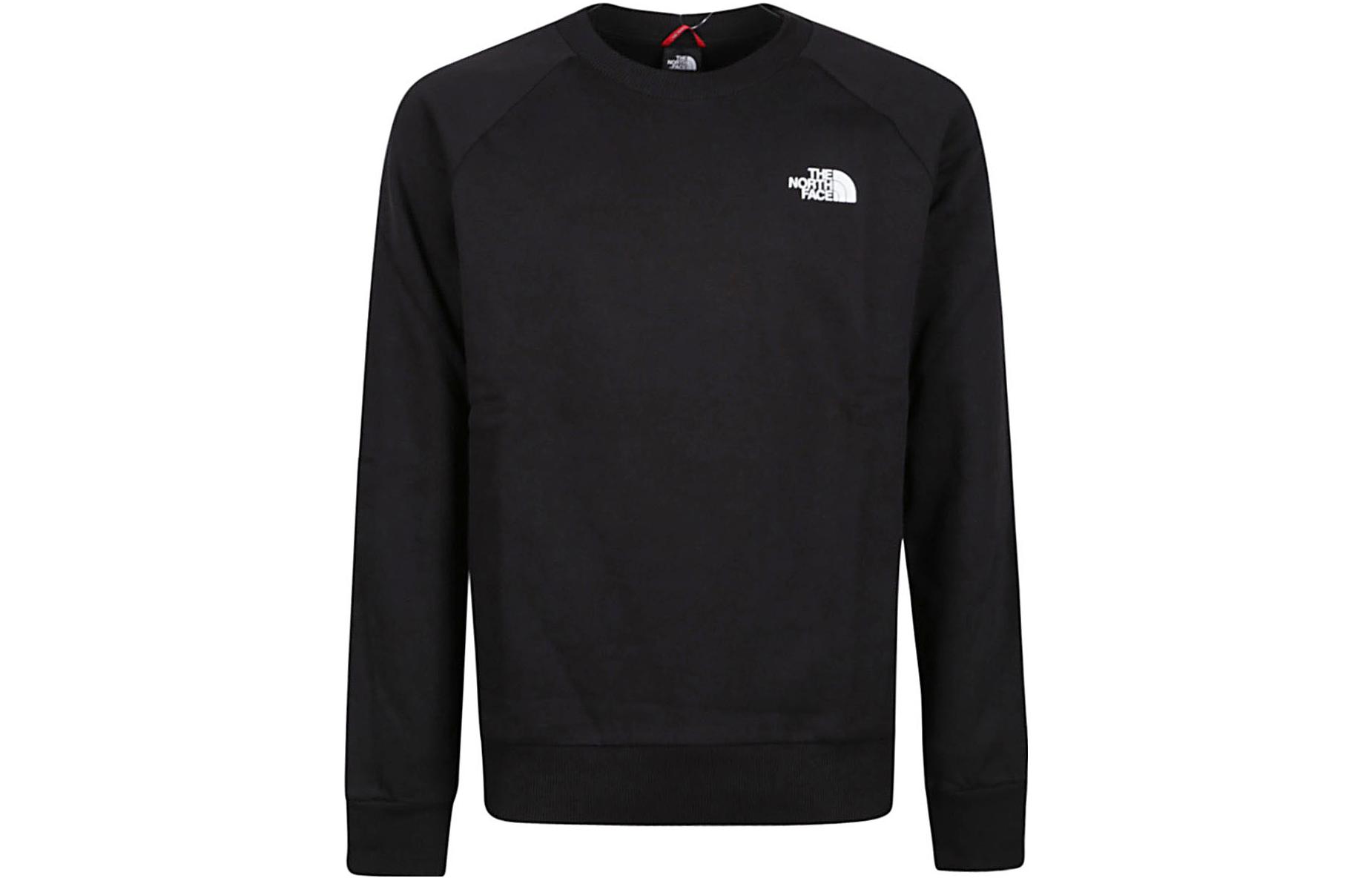 TNF Black Crewneck Pullover Sweatshirt with Letter Print NF0A4SZ9JK31