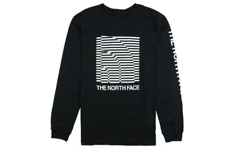 TNF Black Crewneck Pullover Sweatshirt with Letter Print NF0A7UVVJK3