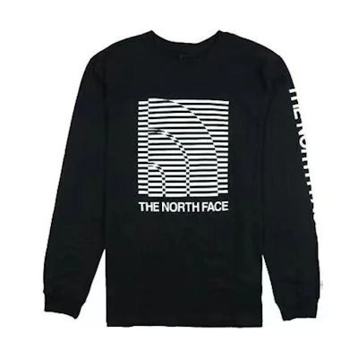TNF Black Crewneck Pullover Sweatshirt with Letter Print NF0A7UVVJK3